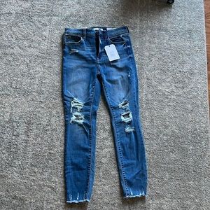 EUNINA Clara High Rise Skinny Crop Sz7 brand new